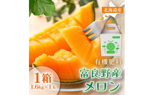 ＜糖度15度以上 赤肉メロン＞富良野産 メロン 1.6kg×1玉 1箱|北海道富良野市 7～8月発送【1471805】