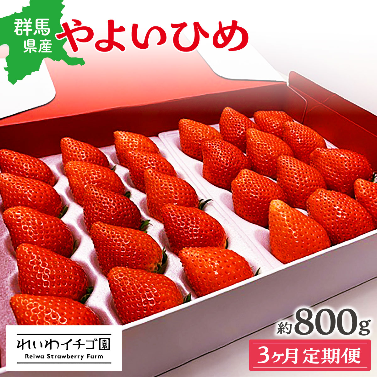 いちご やよいひめ 800g×3回 3カ月定期便 2月～4月発送