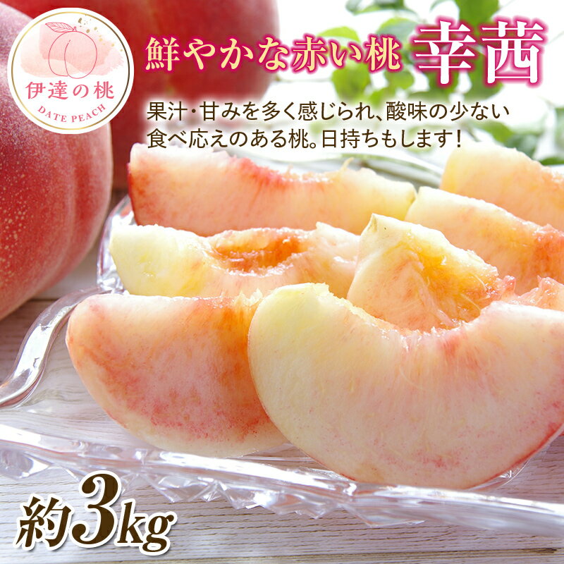 【ふるさと納税】【2026年出荷分先行予約】福島県産 幸茜 約3kg (約10玉) 一般社団法人つきだて振興公社 大玉 固め 伊達の桃 桃 フルーツ 果物 もも モモ momo F20C-643