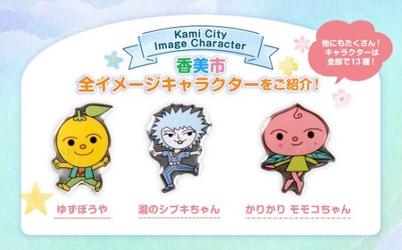 香美市イメージキャラクターピンバッジ（さんれい さんちゃん） ピンバッジ バッジ やなせたかし やなせたかし先生デザイン 香美市限定 ふるさと納税限定 高知県 香美市