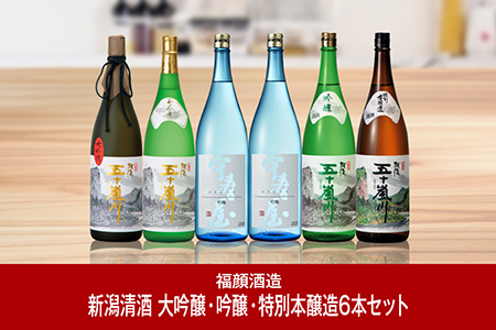 新潟清酒 大吟醸・吟醸・特別本醸造6本セット 日本酒 [福顔酒造] 【096P002】