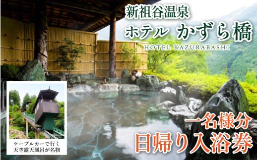 日帰り温泉券 徳島 旅行 ホテルかずら橋 1名様分 ケーブルカー 日本三大秘境 祖谷 温泉宿 天空 露天風呂 祖谷温泉 観光 スポット かずら橋 絶景 大自然 渓谷 歴史 平家 文化 にし阿波 トラベル 温泉旅行 温泉旅館 温泉地 新祖谷温泉 徳島県 三好市