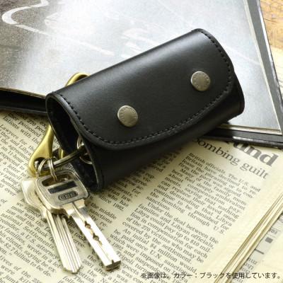 ふるさと納税 松茂町 VanNuys ポケット付き ぬめ革キーケース【吊り下げ用 真鍮製フック付属タイプ】(キャメル) |  | 03