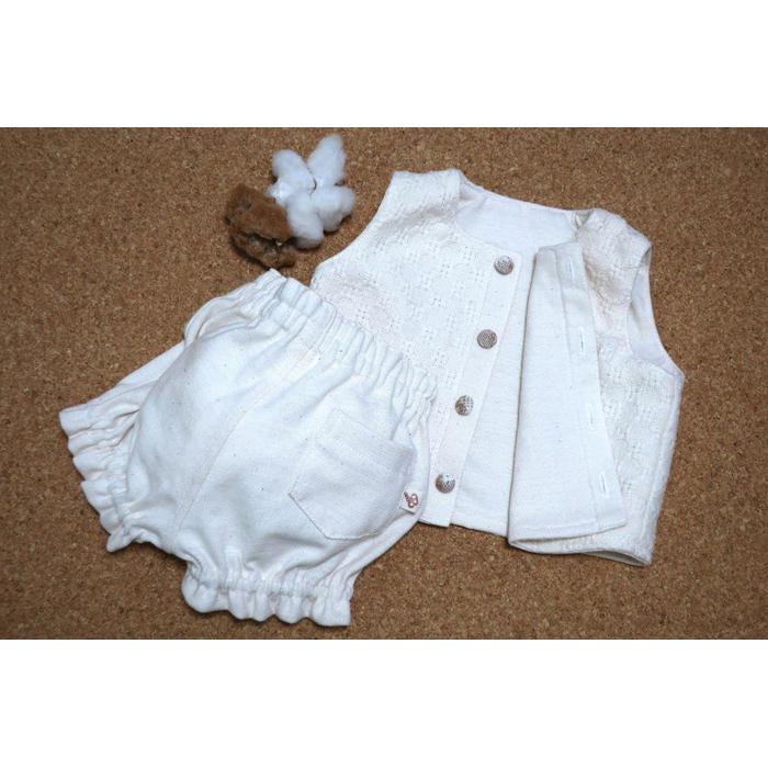 【ふるさと納税】 乳児用 白綿リバーシブルベスト + カボチャパンツ 男女共用 ベビー服 ベスト ベビーベスト パンツ ズボン 子供服 スリーパー 新生児 コットン オーガニックコットン リバーシブル 女の子 男の子 出産祝い プレゼント ギフト 赤ちゃん ベビー ベビーグッズ