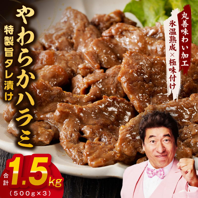 やわらかハラミ 1.5kg【氷温熟成×特製旨ダレ 味付き 牛肉 訳あり 不揃い 焼肉 BBQ 野菜炒め】