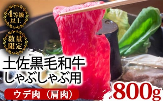 土佐 黒毛 和牛 しゃぶしゃぶ用 800g （ 400g × 2パック ） | 特撰 ウデ肉 肩肉 最上位等級 A4 A5 最高ランク 贅沢 しゃぶしゃぶ　鍋 スライス 焼肉用 小分け 冷凍 国産 牛肉 高知県 須崎 TM006