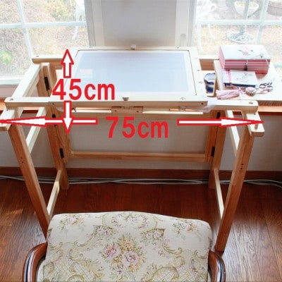 エディ工房　刺繍ワークデスク(D45)奥行45cm　折りたたみ式　刺繍枠は付属していません　受注製作【1700139】