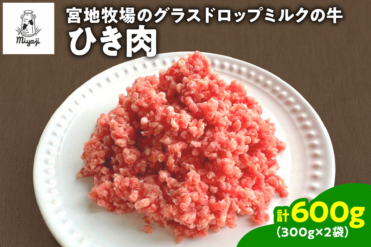 
            宮地牧場のグラスドロップミルクの牛 ひき肉 300g×2 600g 便利な小分け トレイレス ミートソースに ハンバーグに _S018-0009
          