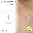 【ふるさと納税】 PT(プラチナ) ダイヤネックレス 0.30ct クロス