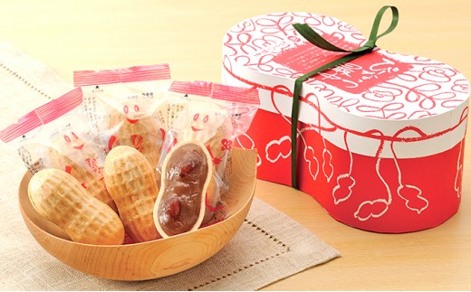 [№5904-0200]最中 ぴーなっつ最中 16個詰 セット 詰め合わせ 和菓子 お菓子 菓子 スイーツ デザート おやつ ピーナッツ最中 もなか ピーナッツ なごみの米屋 千葉 千葉県 成田市