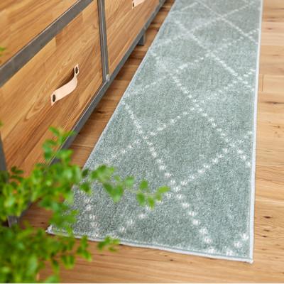ふるさと納税 和泉市 【45×240cm】洗える おしゃれなキッチンマット ラグ(ポント) ブルーグレー |  | 01