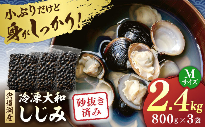 
                  宍道湖産 冷凍大和しじみ 砂抜き済 Mサイズ800g×3袋(2.4kg) 島根県松江市/しじみ市場株式会社 [ALDK002]｜シジミ 蜆 貝 魚貝類 魚介類 海鮮 簡単 お手軽 砂抜き不要 しじみ汁 大容量
                