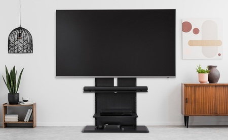 テレビ台 スタンドテレビ台 UTS-900R-BO ブラックオーク テレビスタンド ハイタイプ おしゃれ アイリスオーヤマ テレビ台 壁掛け風 テレビ台 木目調 テレビボード スタンドテレビ台 省スペ