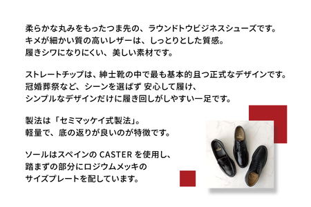 REGAL 811R ALT ストレートチップ ブラック 25.0cm リーガル ビジネスシューズ 革靴 紳士靴