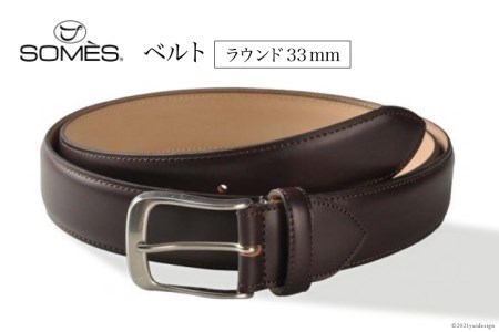 SOMES　M-01 ベルト(ラウンド33mm)（ダークブラウン）[12260257]