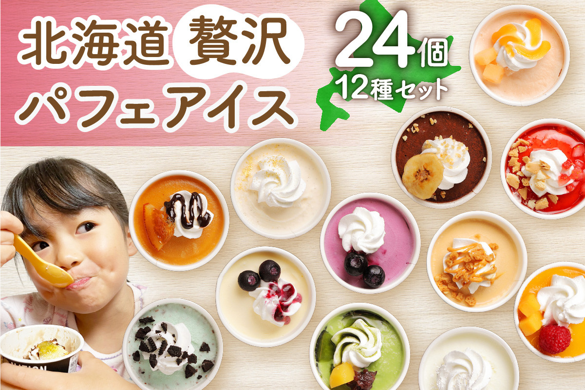 
            北海道贅沢パフェアイス（24個セット）2020年販売数15万個超！　アイスクリーム 人気 北海道 スイーツ
          