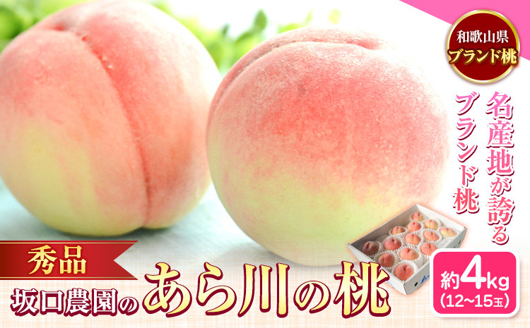 
            あら川の桃 秀品 約4kg(12~15玉) 坂口農園《2026年6月下旬-7月下旬頃出荷》 和歌山県 紀の川市 桃 もも モモ 白鳳 日川白鳳 紀の里白鳳 清水白桃 川中島白桃 なつっこ 月あかり 黄金桃 あら川の桃 送料無料
          