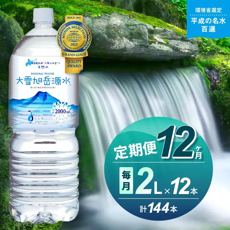 【12ヵ月定期便】大雪旭岳源水（2L×12本）