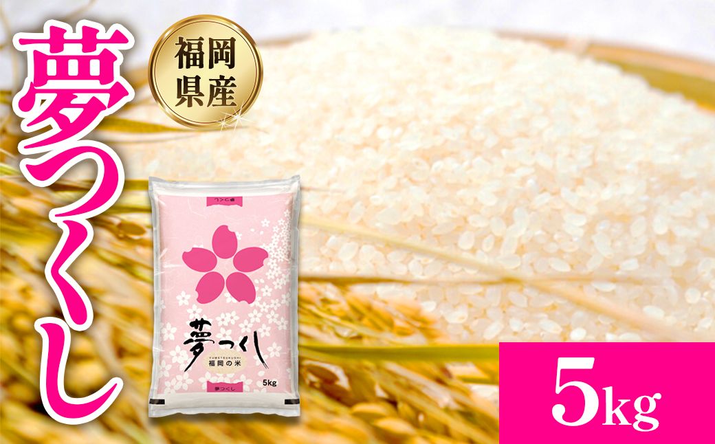 【数量限定】令和8年産 夢つくし(精米) 福岡県産ブランド米 5kg  (品番:3X10)