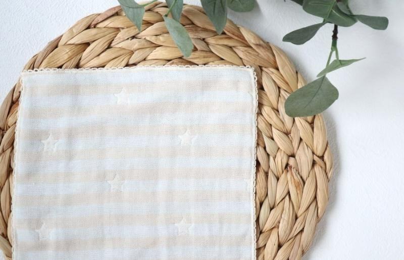 【eclat bebe】泉州南部織 4重ガーゼ スタイ＆miniハンカチ《22AW/Gy》 ＜スピード発送＞ 005A495_イメージ4