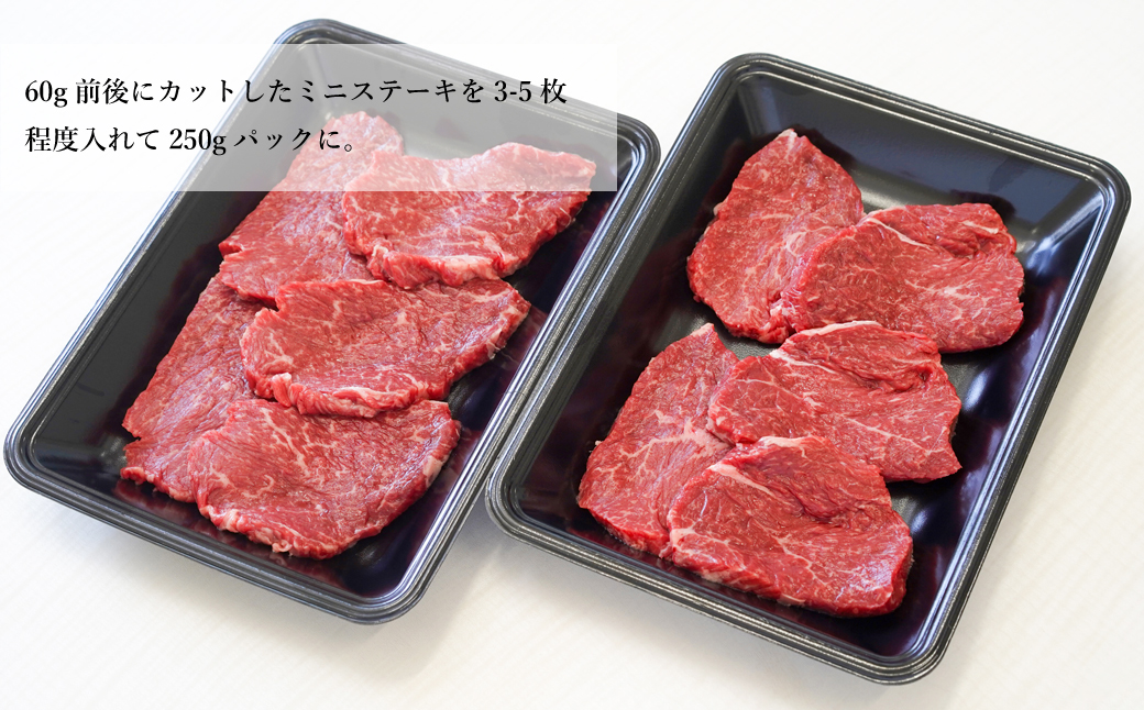 淡路牛 赤身ミニステーキ　計500g（250g(3枚～5枚)×2パック）　　[ステーキ 赤身 ステーキ 牛肉 ステーキ 国産 ステーキ 赤身肉 ステーキ 牛肉 ステーキ ステーキ ステーキ ステーキ]