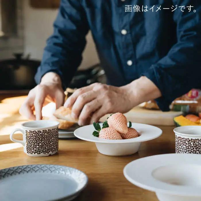 【波佐見焼】リム広ハット ボウル 白マット釉 2枚セット 食器 皿【イロドリ】[KE38] 波佐見焼