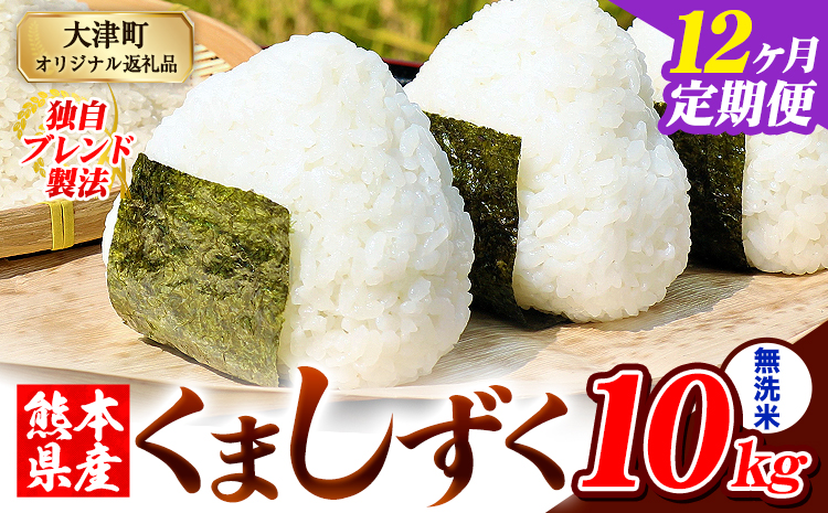 【12ヶ月定期便】無洗米 熊本県産 ブレンド米 くましずく 10kg 熊本県産 ふるさと納税 精米 米 こめ ふるさとのうぜい コメ お米 おこめ《11月から出荷開始》---oz_ksztei_270000_10kg_m_nov12---