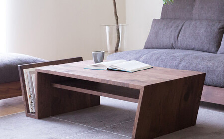 天然木 の リビングテーブル / ウォールナット材 または オーク材 【HIRASHIMA】 LIBERIA PLUS Living Table 126 受注生産