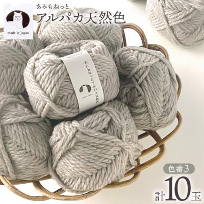 ふるさと納税 江南市 あみもねっと アルパカ天然色 3番色 10玉セット