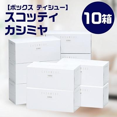 ふるさと納税 福知山市 【ボックスティッシュ】　スコッティ　カシミヤ　10箱　K03