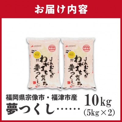 JAよりお届け!福岡県ブランド米「夢つくし」10kg(岡垣町)