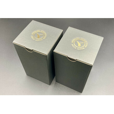 有田焼 伝作窯 甲胄タンブラー 忍びペアセット ブラック シルバー A25-325_イメージ5