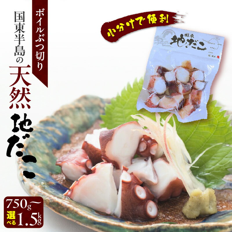 【ふるさと納税】天然地だこ 小分け ボイルぶつ切り 750g～1.5kg 1パック 150g 便利 使い勝手 冷凍 食べやすい 国産 国東 たこ 真蛸 パスタ ピザ たこ焼き 酢の物 サラダ 唐揚げ シーフード アヒージョ 九州 お取り寄せ グルメ 大分県 国東市 送料無料