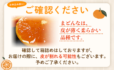 【年明け発送】紅まどんなと同品種！＜愛媛県西予市産 越冬熟成 愛媛まどんな ご家庭用 約2kg＞ 訳あり みかん 蜜柑 ミカン 柑橘 果物 フルーツ 愛媛果試第28号 期間限定 マドンナ 愛媛マドンナ