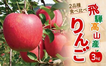 【9月下旬～11月上旬発送】飛騨りんご2種詰め合わせ 3kg | りんご リンゴ KU001