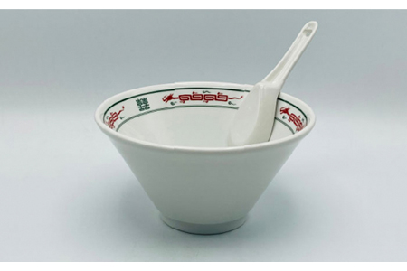 【美濃焼】Re：th らいもん龍どんぶり（白）とレンゲセット【本郷】食器 どんぶり 丼 ラーメン鉢 麺鉢 ラーメン丼 レンゲ 龍 本格 白 ホワイト 中華 ラーメン 送料無料 [MCB001]