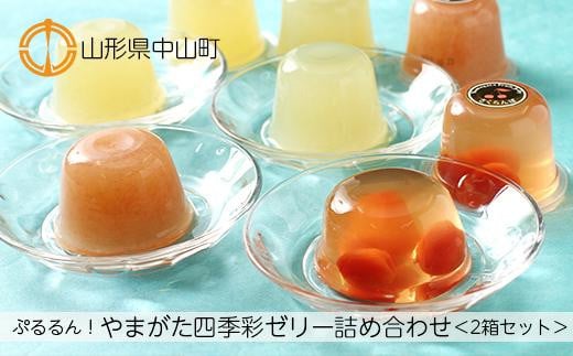 ぷるるん！やまがた四季彩ゼリー詰め合わせ＜2箱セット＞ 4種類計16個