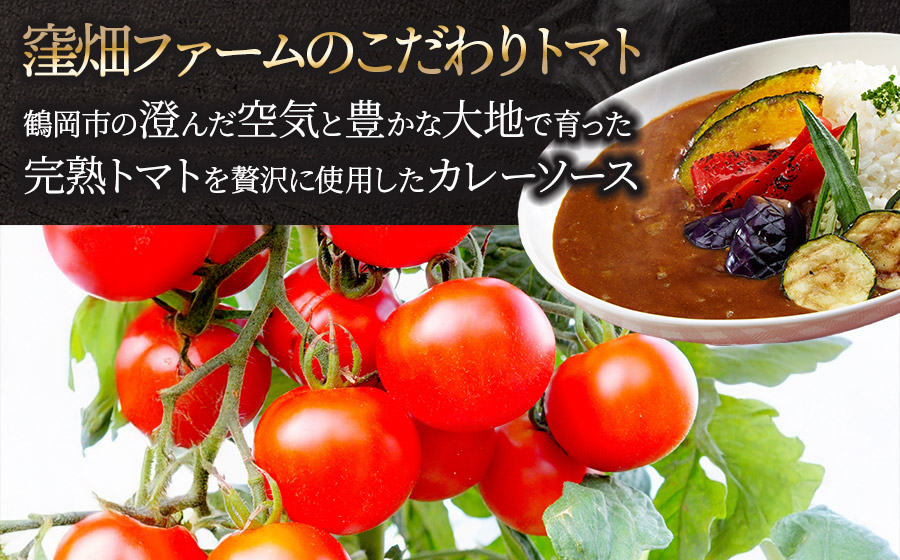 【ヴィーガン認証】窪畑トマトのカレーソース　甘口　180g×5個 　K-747　株式会社山本組