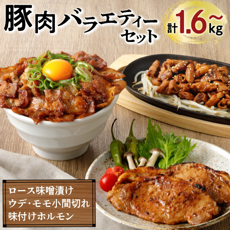 【ふるさと納税】【 ナンチクファクトリー 】 豚肉 バラエティー セット 【内容量が選べる】計 1.6kg A1 3.4kg 以上 A2 もつ 鹿児島県産 国産 小分け ロース 味噌漬け ウデ モモ 小間切れ 味付け 味付き ホルモン 豚 簡単調理 バラエティ 冷凍 鹿児島市