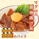 【ふるさと納税】 マグロ 漬け丼 6パック セット 醤油 キハダマグロ 漁師飯 特製 新鮮 個包装 便利 どんぶり お手軽 冷凍 高知県 須崎市