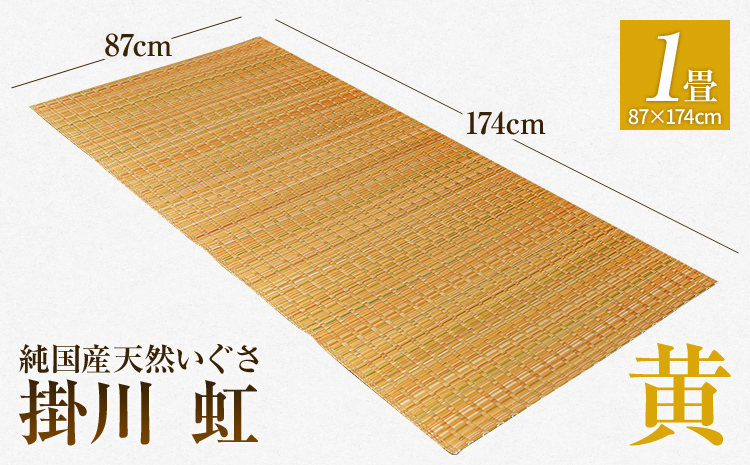 純国産天然いぐさ　「掛川　虹」１畳（黄色）　BG001