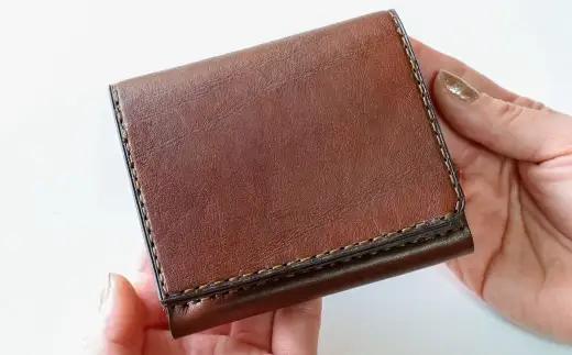 【neoclassic】 牛本革 コンパクト財布 （Dark Brown） 牛革 本革 レザー 姫路レザー 財布 コンパクトウォレット ウォレット ハンドメイド コンパクトサイズ 手のひらサイズ 北海