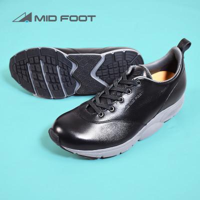 ふるさと納税 大和郡山市 ミッドフット 23.5cm BLACK(ブラック) レザースニーカー 婦人靴 牛革 MF002JL