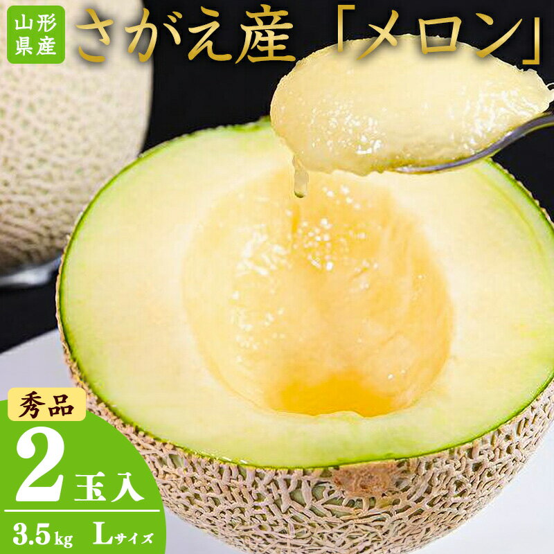 【ふるさと納税】 アールスメロン 2玉セット 秀品 Lサイズ （計3.5kg） 山形県産 【2025年9月中旬頃〜10月下旬頃発送予定】／ お取り寄せ ご当地 グルメ 特産 産地直送 果物 フルーツ 果汁 新鮮 お裾分け 季節 秋 東北 山形 JA 農協 2個 2025年産 令和7年産