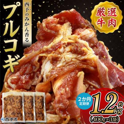 ふるさと納税 西予市 【定期便2ヶ月】<西予のみかん香るプルコギ>MMW0020 みかん風味 えひめ 愛媛 肉