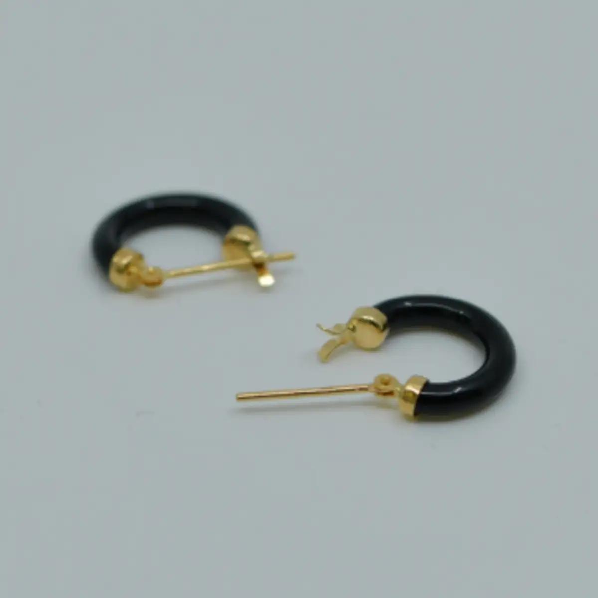 オニキス　フープピアス　13mm SWCA001-13mm