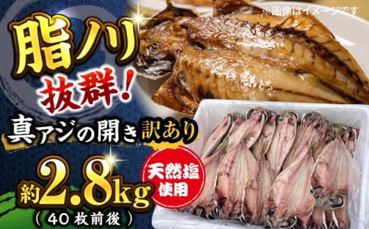【訳あり】 干物 アジ 鯵 開き 魚 横須賀 冷凍干物 厳選干物 人気干物 干物セット 漁師町佐島 真アジの開き 約2.8kg（40枚前後）セット 【石川水産】 [AKCX001]