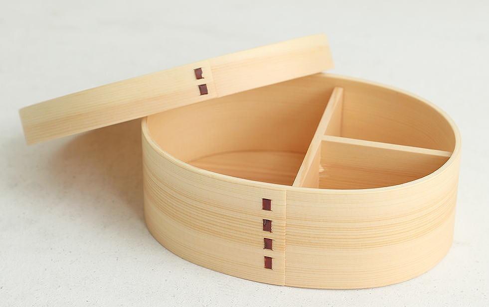 紀州漆器 曲げわっぱ 雅青 平安朱 2個セット 弁当箱 日本の伝統柄 まげわっぱ［YS110］