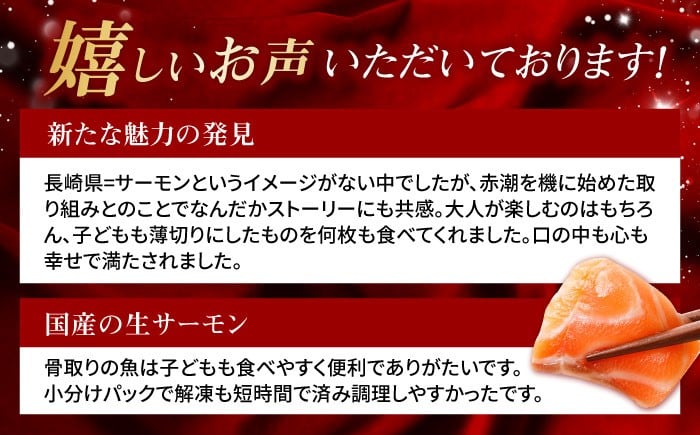 サーモン 切り落とし 鮭 刺身 切落し 切身 国産 小分け パック 長崎 雲仙 養殖 長崎県産 魚介 さーもん さけ 冷凍