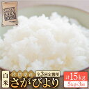 【ふるさと納税】【全3回定期便】さがびより 白米 5kg【大塚米穀店】 [HBL019]